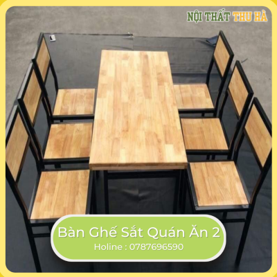 Bàn ghế sắt quán ăn 2