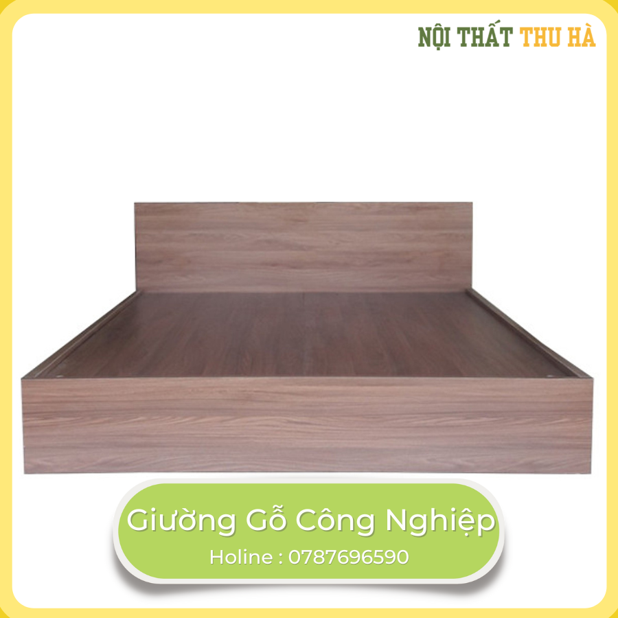 Giường Gỗ Công Nghiệp( Không có ngăn kéo )