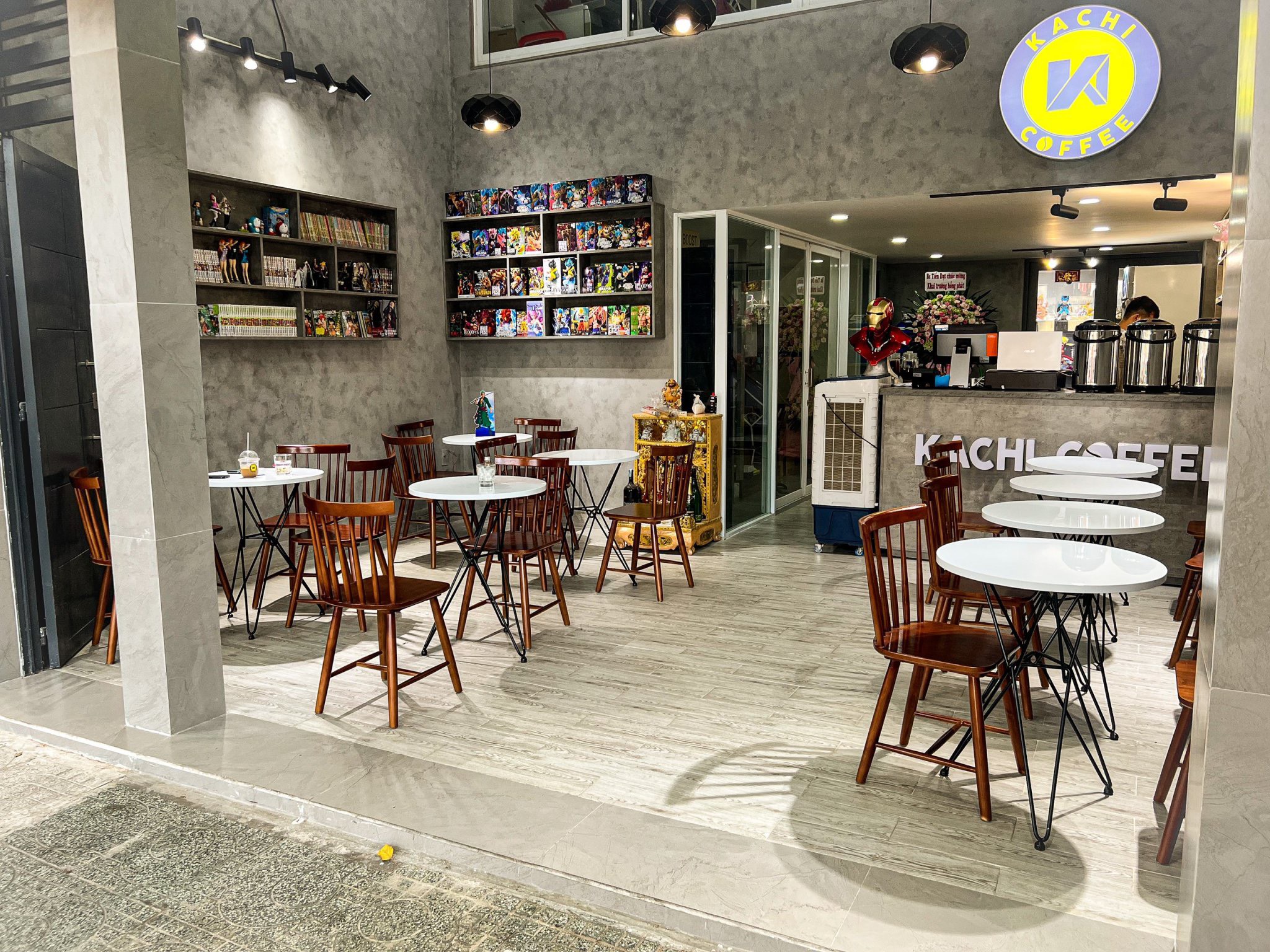 Kachi Cafe- Thiết kế quán cafe phong cách hiện đại, sang trọng tại TPHCM |  Nội Thất Thu Hà